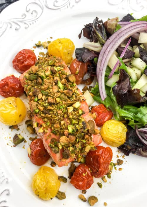 Air Fryer Pistachio Crusted Salmon - Fork To Spoon