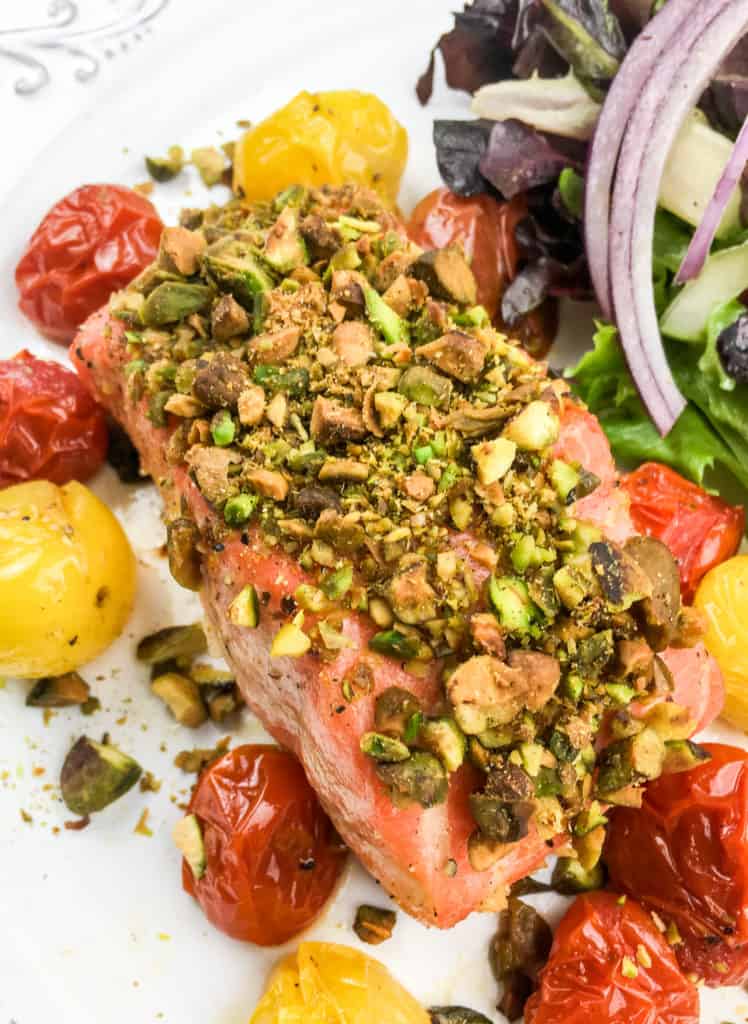 Air Fryer Pistachio Crusted Salmon