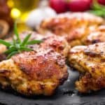 closeup of air fried ranch chicken thighs