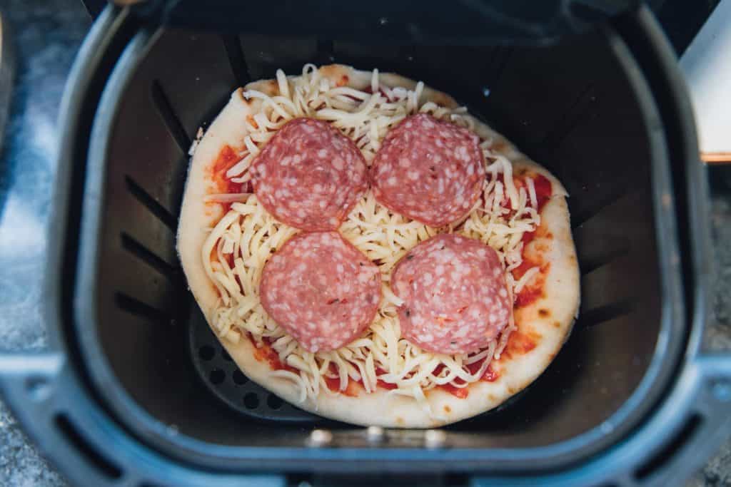 Air fryer naan pizza