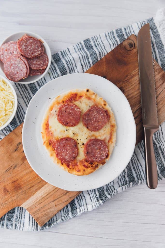 Air fryer naan pizza