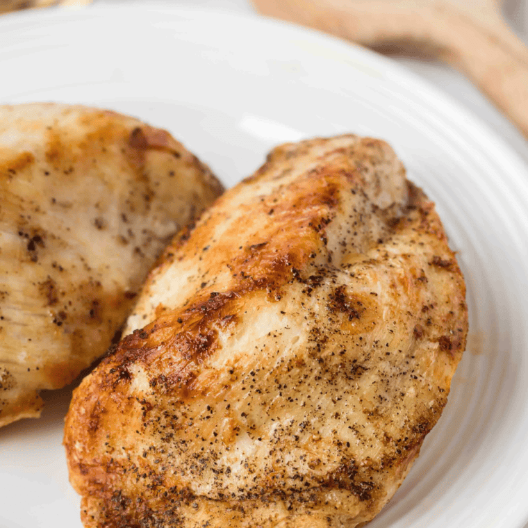 Tender and juicy Ninja Foodi frozen chicken breast, cooked to perfection.