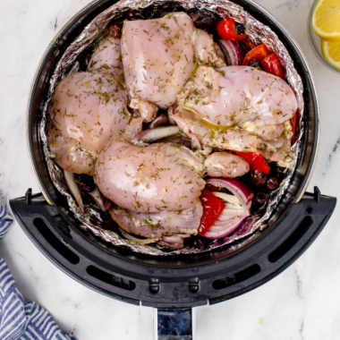 Air Fryer Greek Chicken Thighs - Fork To Spoon