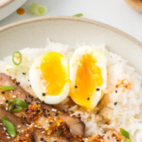 Make perfect air fryer jammy eggs in just 10 minutes &mdash; firm whites with a rich, custardy yolk ideal for ramen, salads, avocado toast, and grain bowls. No boiling water needed.