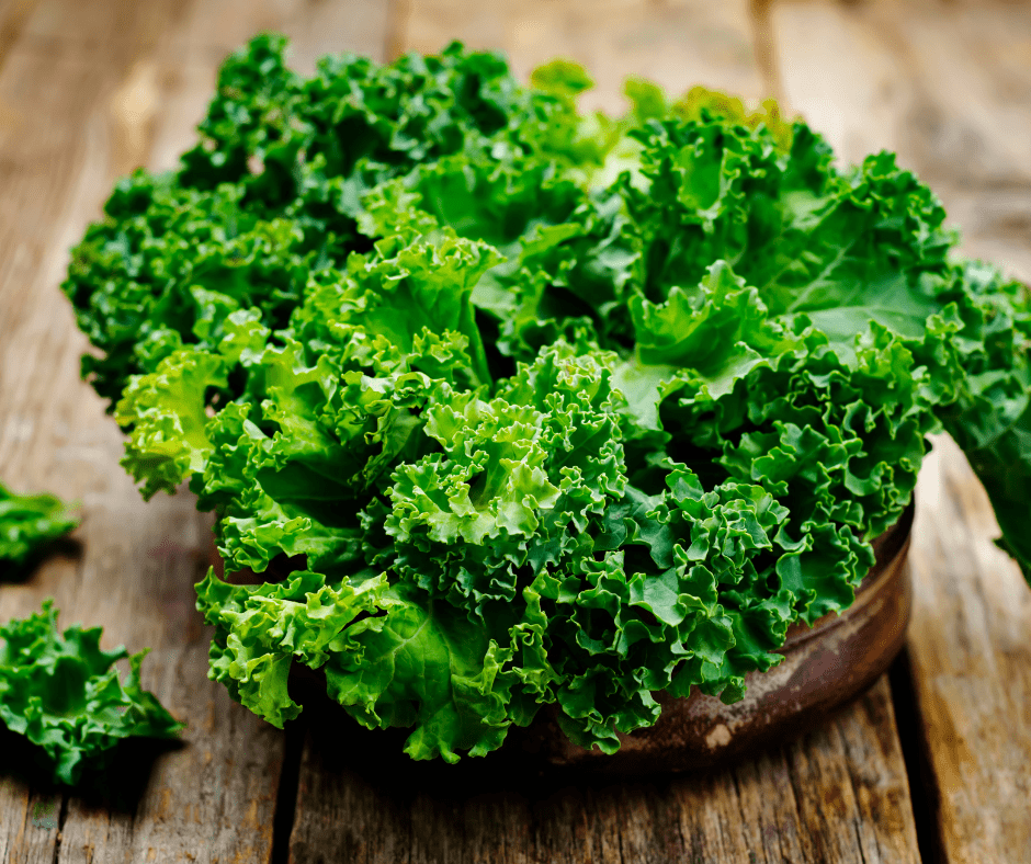 Kale Fresh In A Bowl on Table