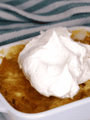 Air Fryer Peach Dump Cake