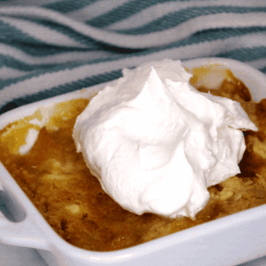 Air Fryer Peach Dump Cake