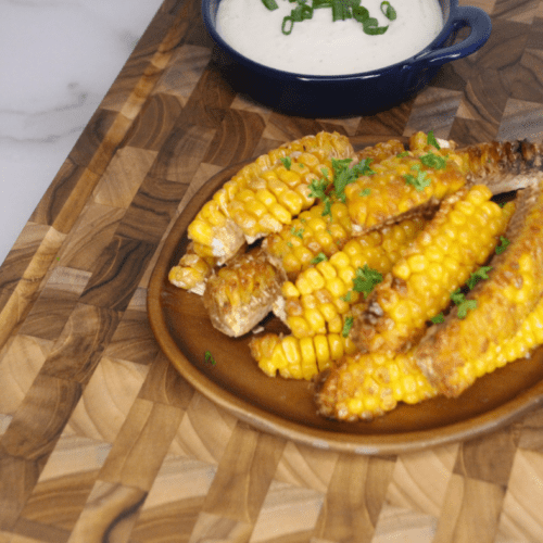 Air Fryer Trader Joe's Frozen Corn Ribs Fork To Spoon