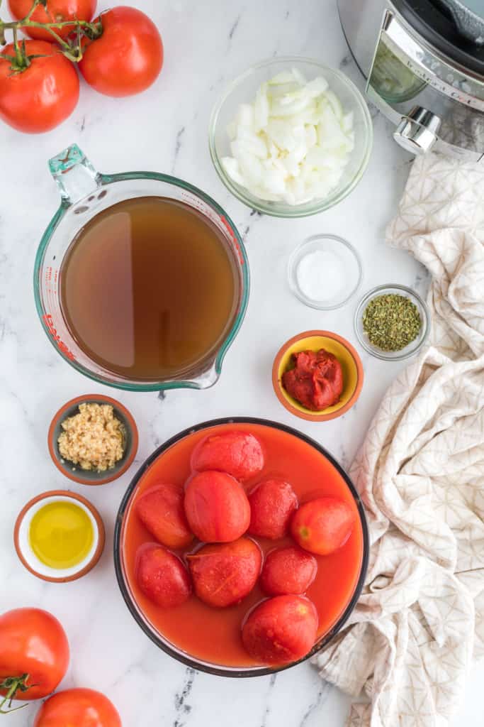 Ingredients Needed For Instant Pot Panera Creamy Tomato Soup Copycat Recipe