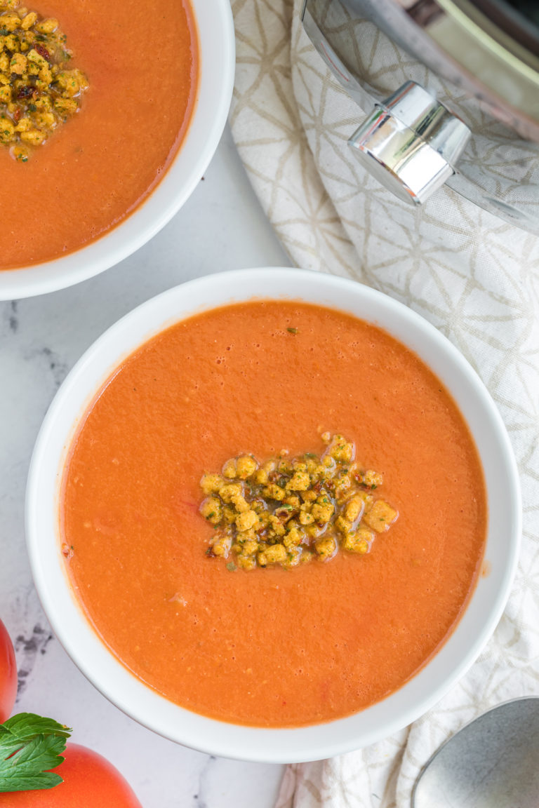 Instant Pot Panera Creamy Tomato Soup Copycat Recipe Fork To Spoon