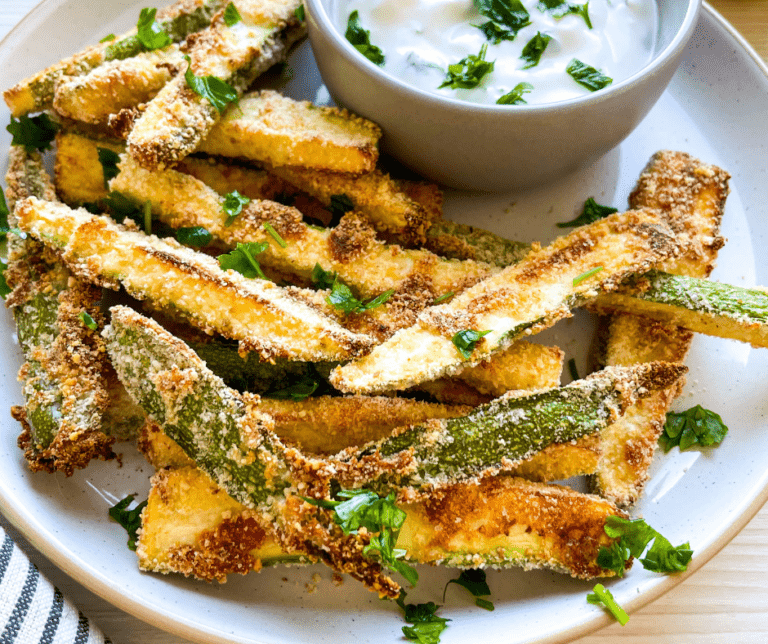 Keto Air Fryer Zucchini Fries - Fork To Spoon