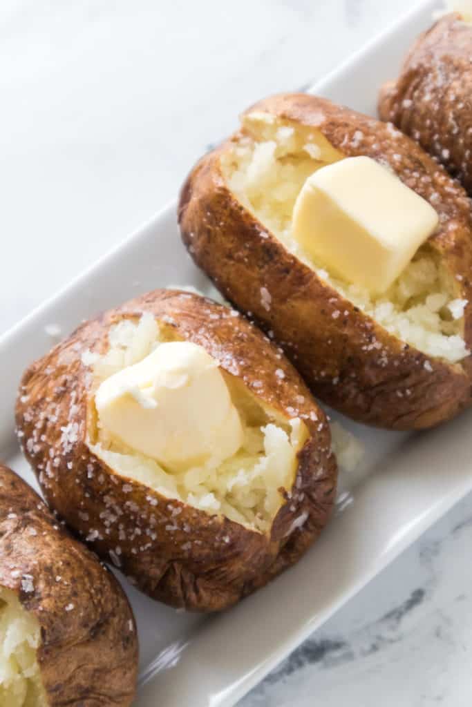 "Golden steakhouse potatoes fresh out of the air fryer."