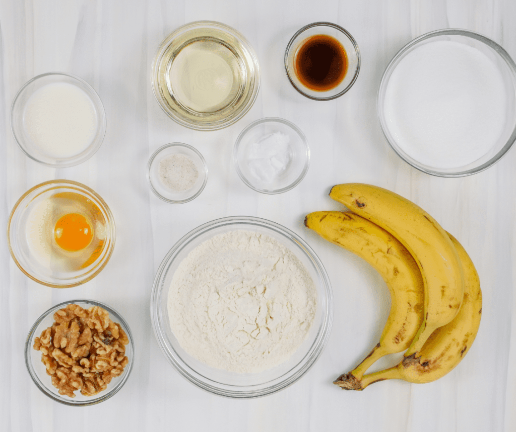 Ingredients Needed For Air Fryer Banana Cake With Cream Cheese Frosting