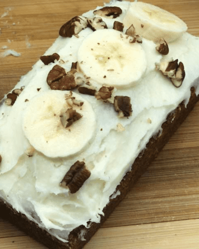 Air Fryer Banana Cake With Cream Cheese Frosting