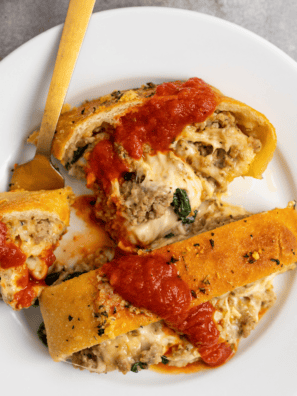 Air Fryer Cheesy Sausage Pizza Bread