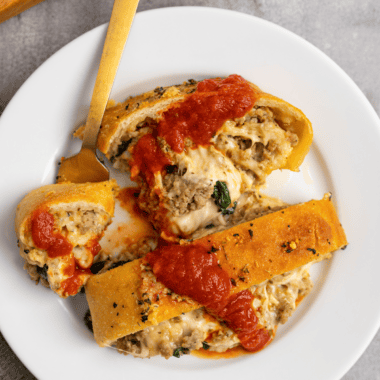 Air Fryer Cheesy Sausage Pizza Bread