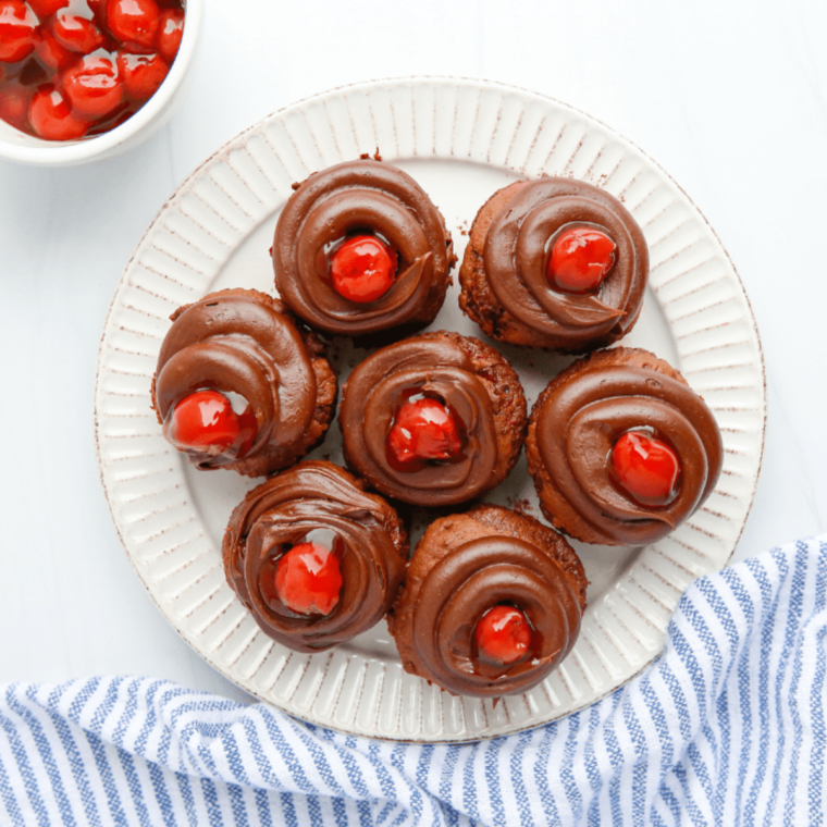 Air Fryer Chocolate Cherry Cupcakes