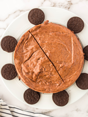 Air Fryer Chocolate Cookie Cheesecake