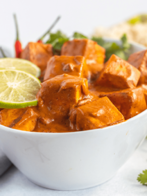 Air Fryer Curry Tofu in Bowl