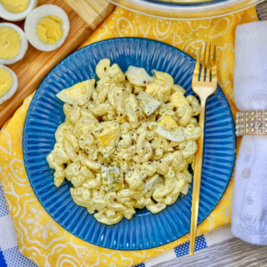 Air Fryer Deviled Egg Pasta Salad