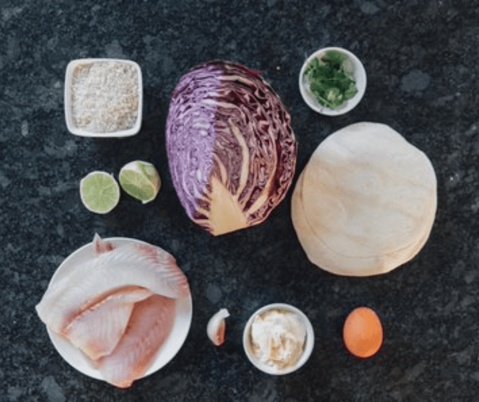 Ingredients For Easy Air Fryer Fish Tacos