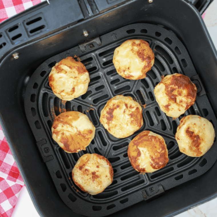 Set air fryer to 320°F and cook for 8-12 minutes until golden brown for perfectly crispy Nutella Bombs.