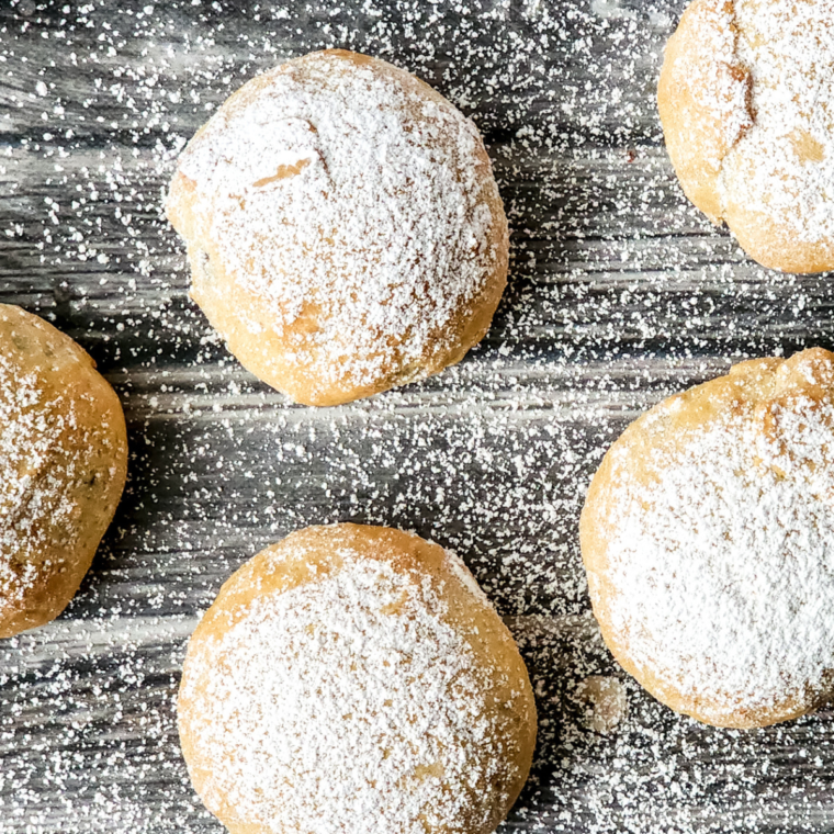 Air Fryer Nutella Bombs with gooey Nutella filling in golden, crispy biscuit dough.