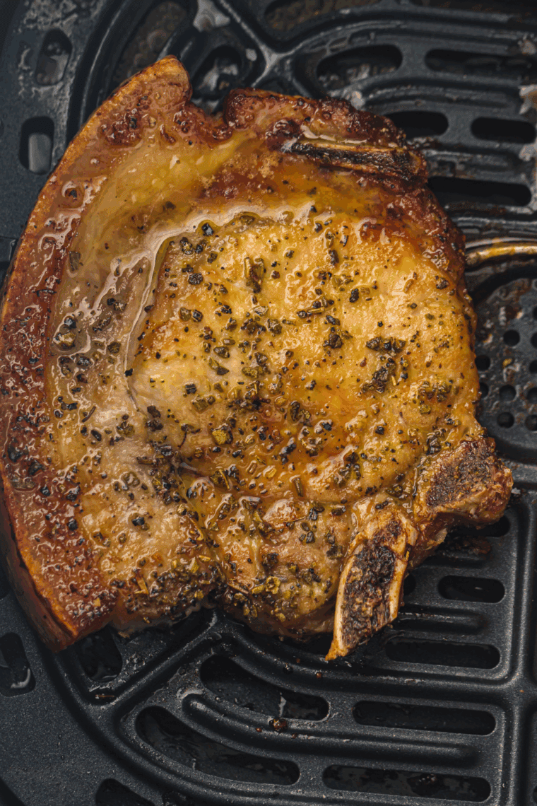 : Air Fryer Ranch Pork Chops seasoned with ranch mix, crispy on the outside and juicy on the inside, perfect for a quick and delicious dinner.