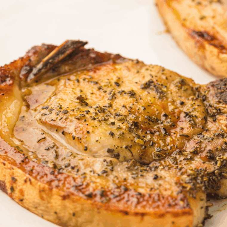 Crispy Air Fryer Ranch Pork Chops, perfectly seasoned with ranch mix, ready for a quick and delicious dinner.