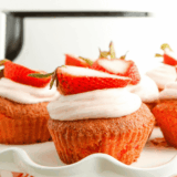 Air Fryer Strawberry Cupcakes