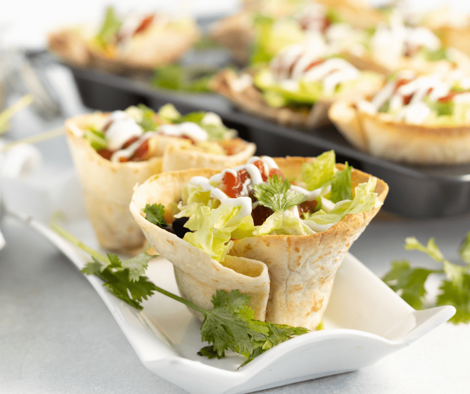 Air Fryer Vegetarian Taco Cups