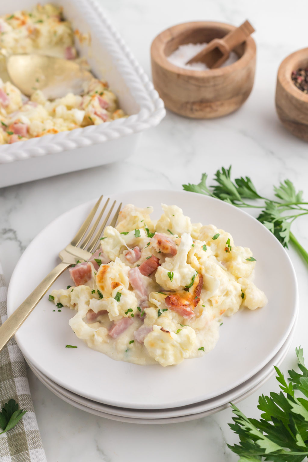 Air Fryer Cauliflower Gratin Fork To Spoon