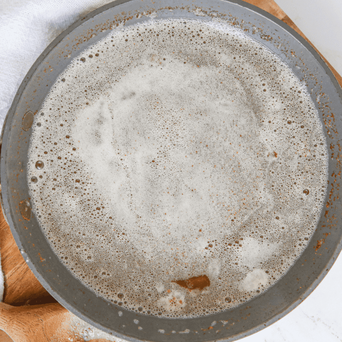 In a small saucepan brown the butter.