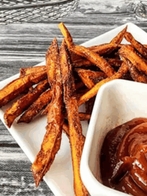 Crispy Applebee’s Copycat Sweet Potato Fries Recipe (Air Fryer or Oven)