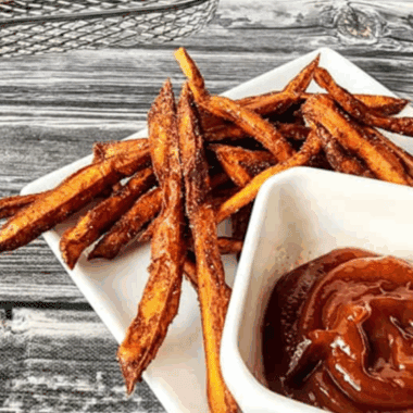 Crispy Applebee’s Copycat Sweet Potato Fries Recipe (Air Fryer or Oven)