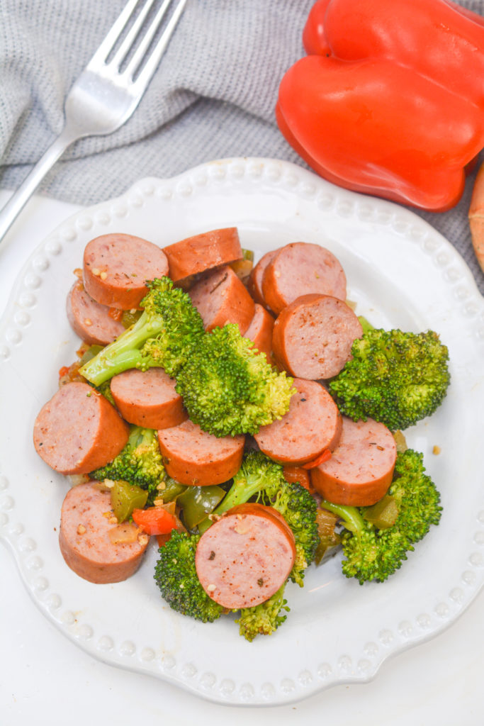 Broccoli and Sausage in Air Fryer