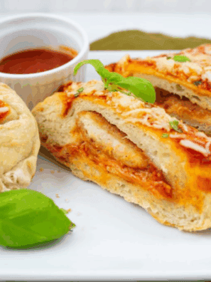 Air Fryer Chicken Parmesan Calzone