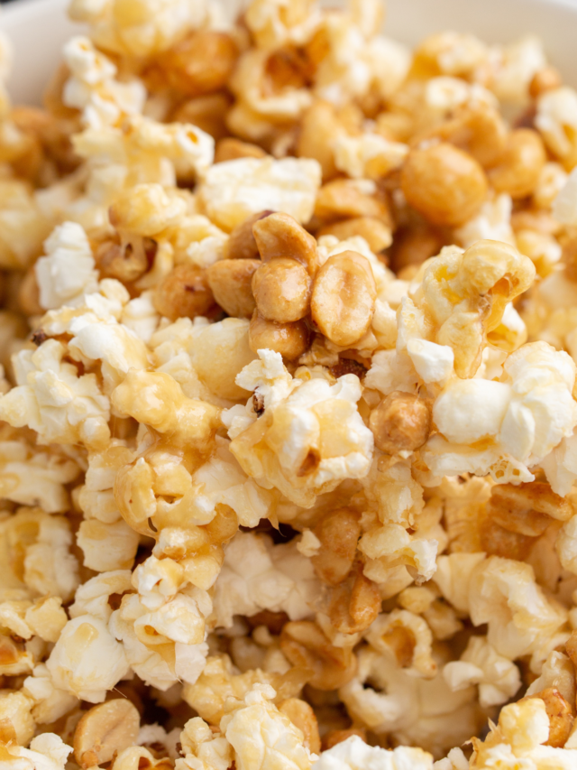 Air Fryer Caramel Chocolate Popcorn Fork To Spoon