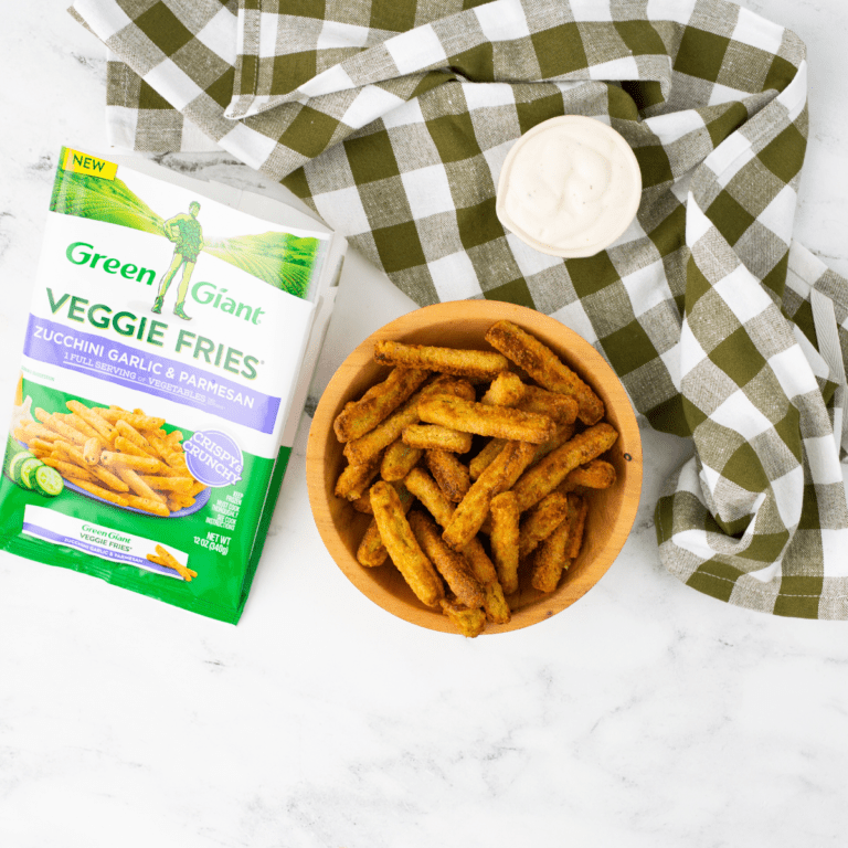 Air Fryer Frozen Zucchini Fries Fork To Spoon