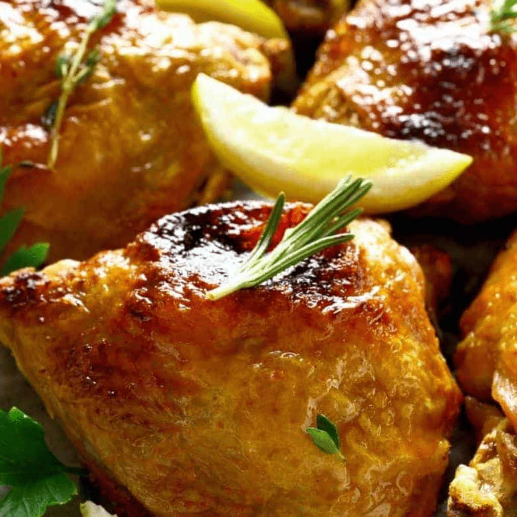 Air Fryer Honey-Garlic Chicken Thighs