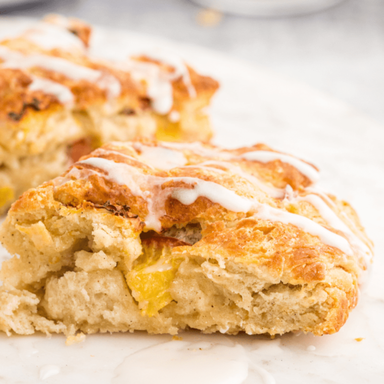 Air Fryer Peach and Cream Scones