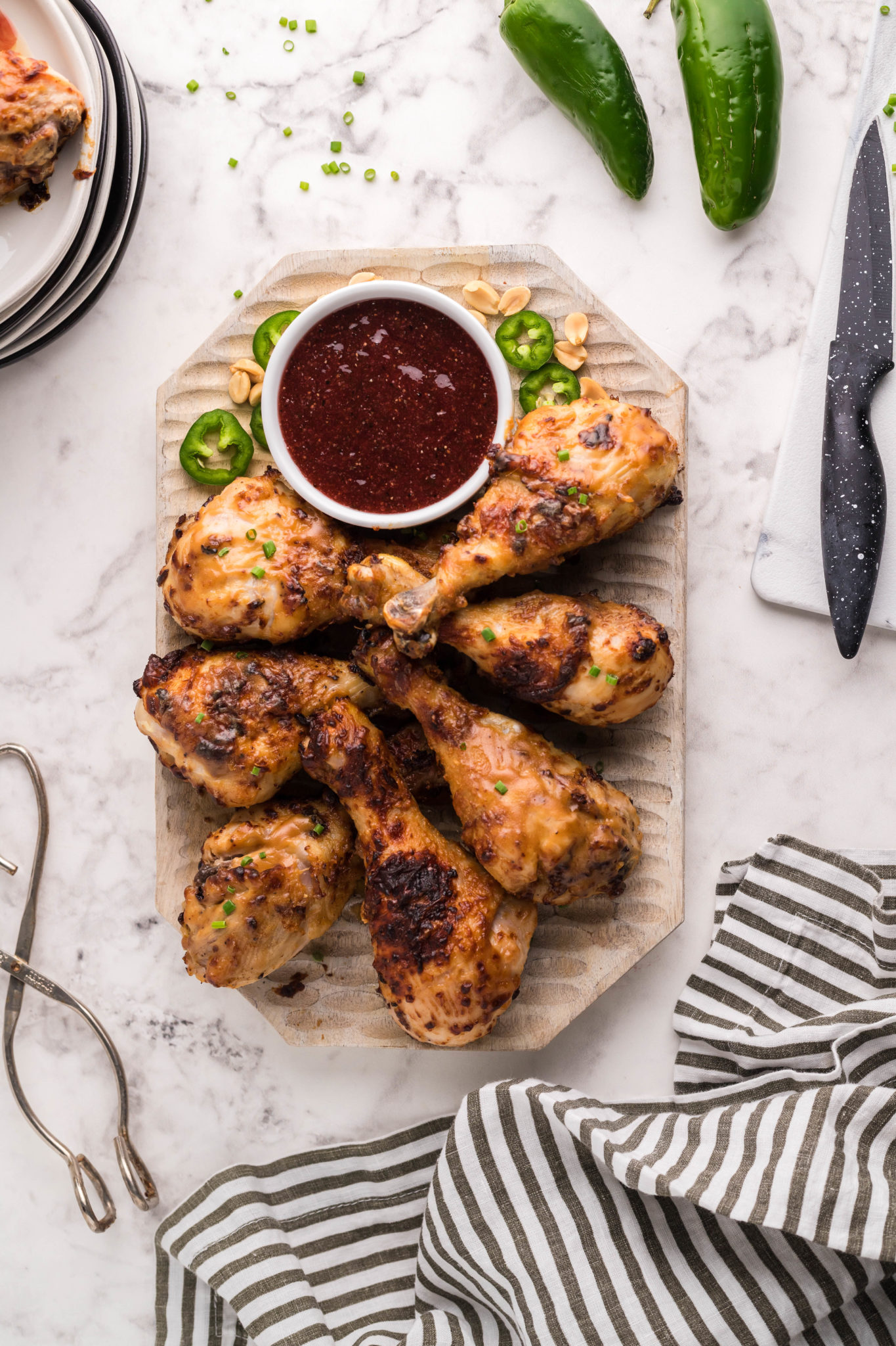 Air Fryer Honey Mustard Chicken Legs Fork To Spoon