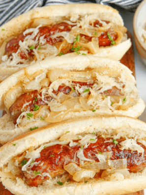 Air Fryer Sauerkraut Hot Dogs