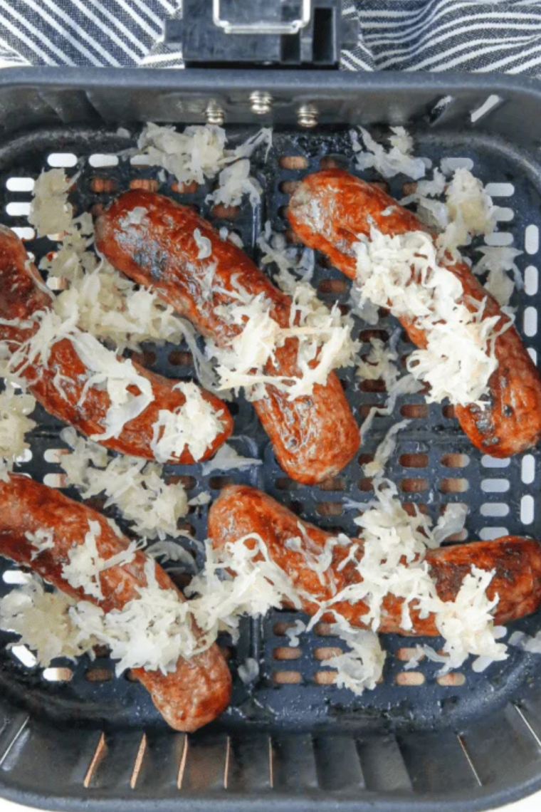 Hot dogs placed in buns and toasted in air fryer until lightly golden.