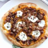 Air Fryer Sausage, Ricotta, and Pumpkin Flatbread