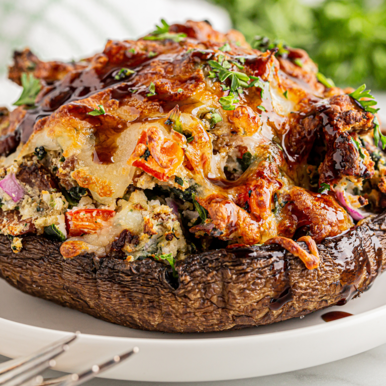 Air Fryer Stuffed Portobello Mushrooms - Fork To Spoon