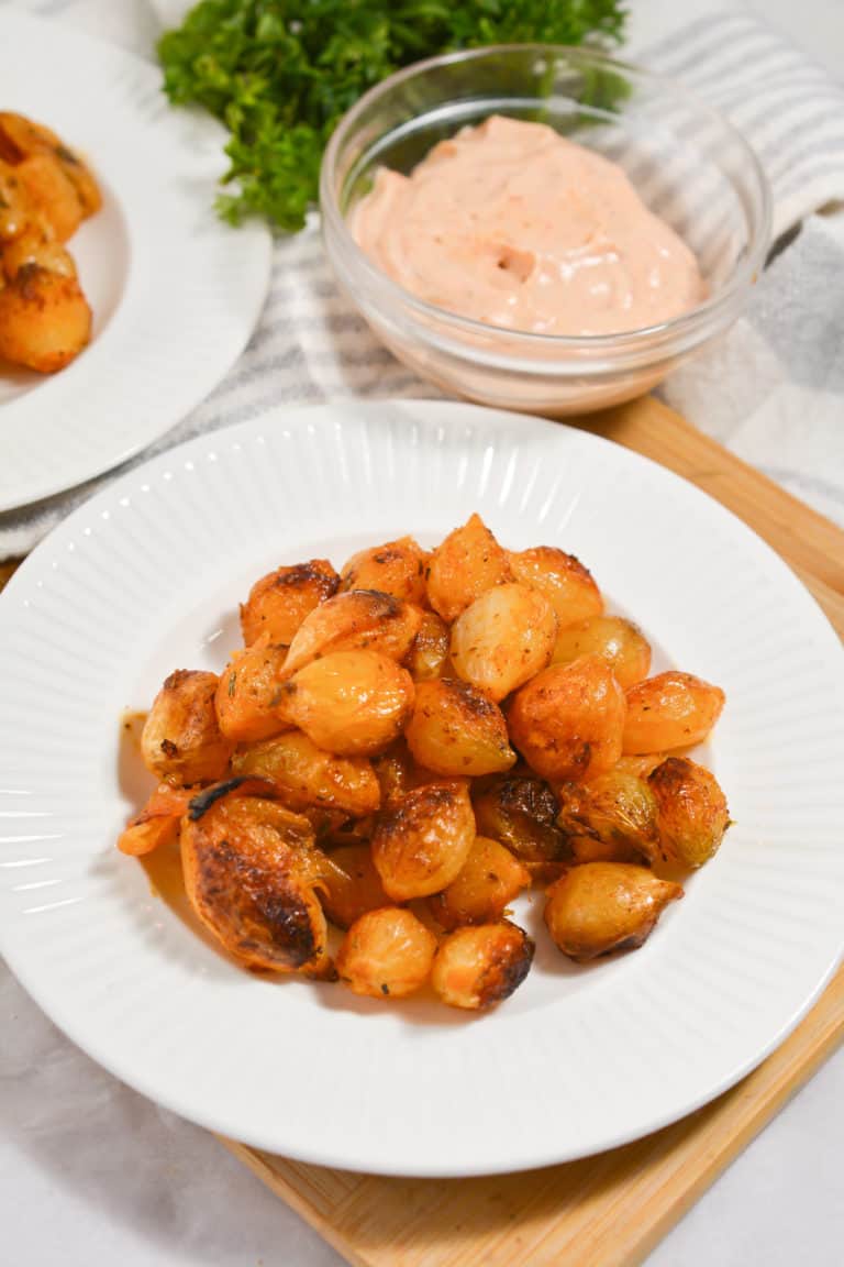 Air Fried Pearl Onions Fork To Spoon