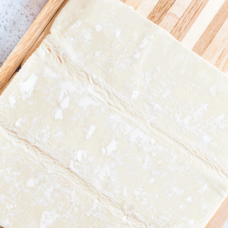 Lay out your pie crust or puff pastry dough.