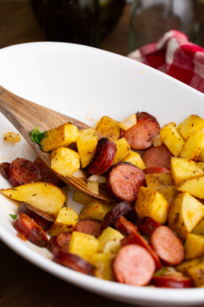 Air Fryer Kielbasa and Potatoes