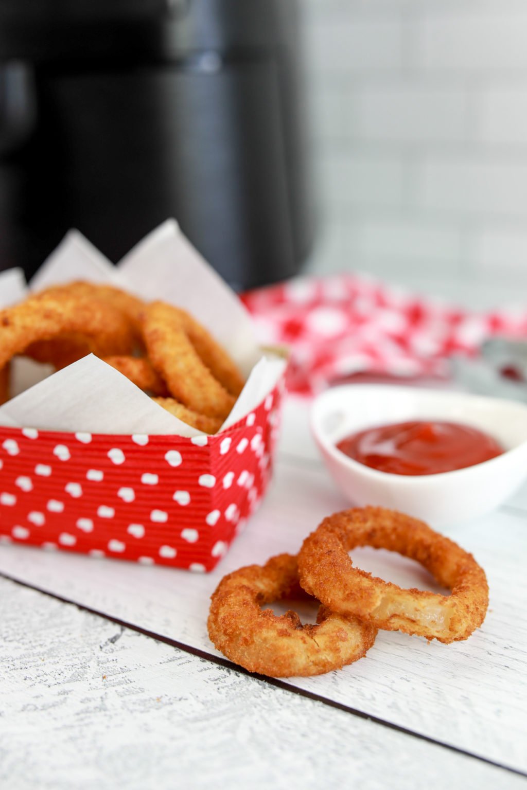 Red Robin Onion Rings in Air Fryer Fork To Spoon